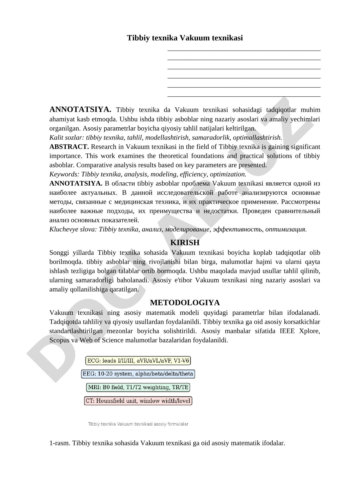 Tibbiy texnikada vakuum texnikasi