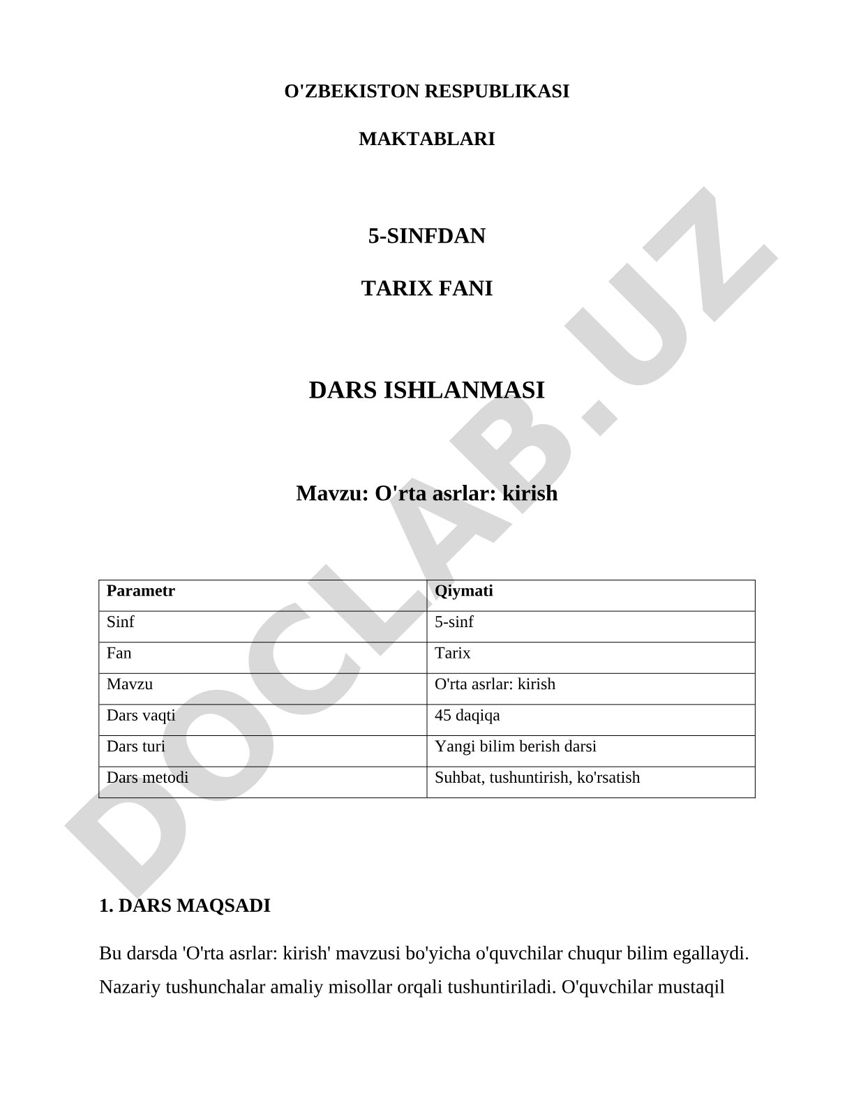 O'rta asrlar: kirish