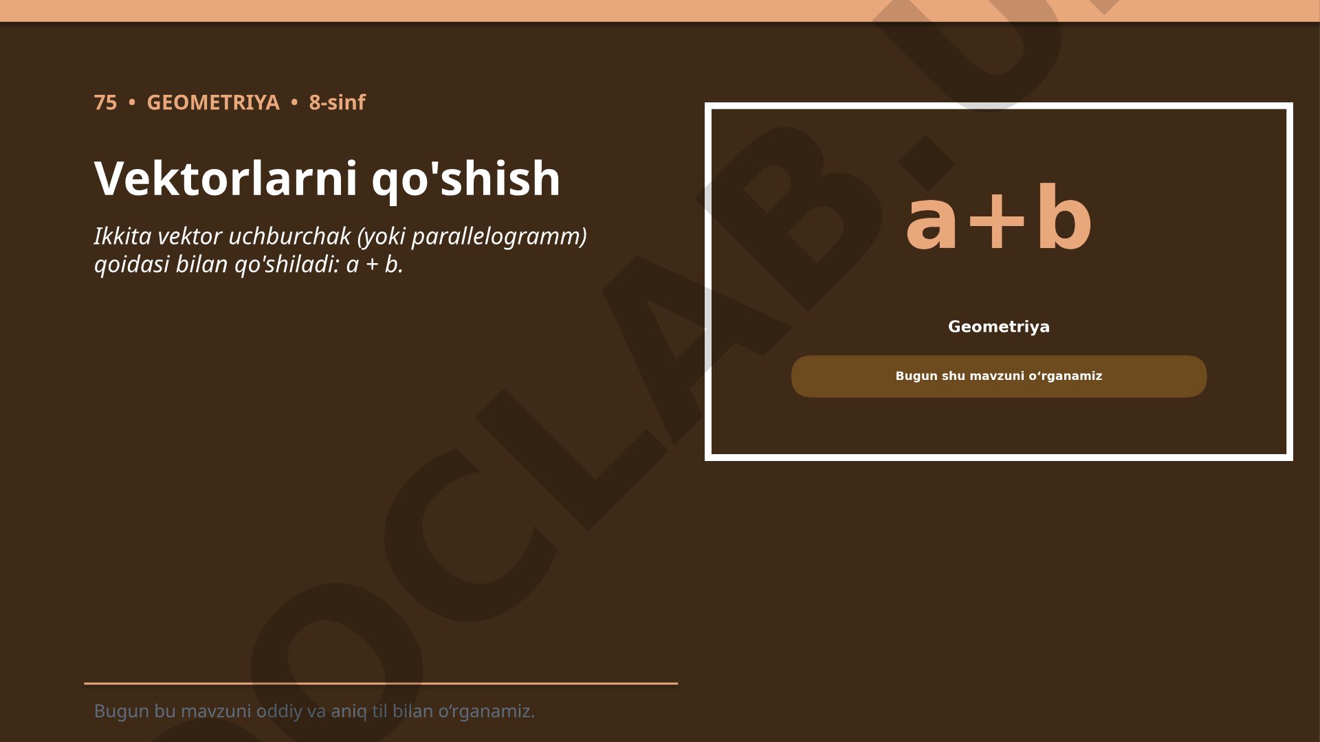 Vektorlarni qo'shish