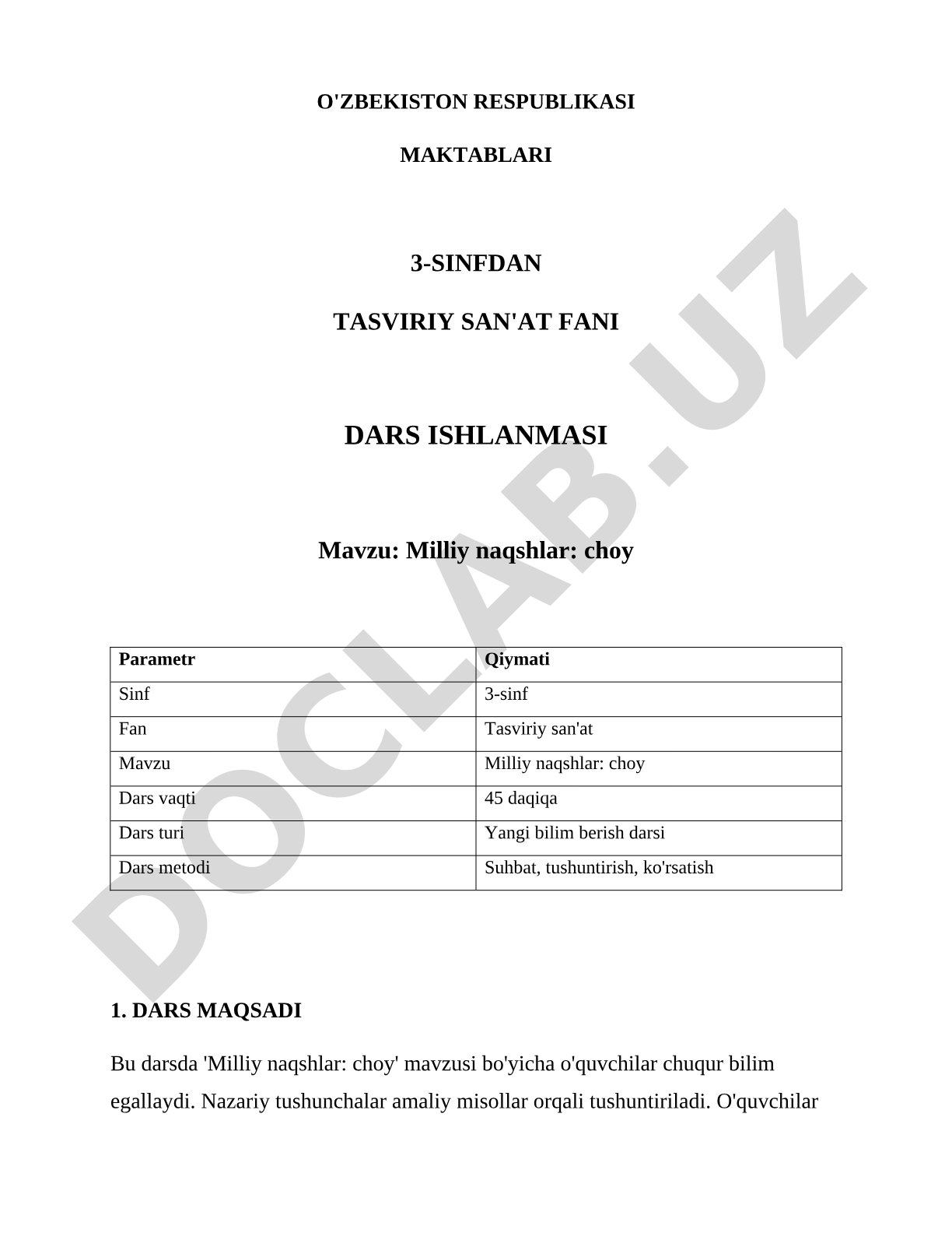 Milliy naqshlar: choy