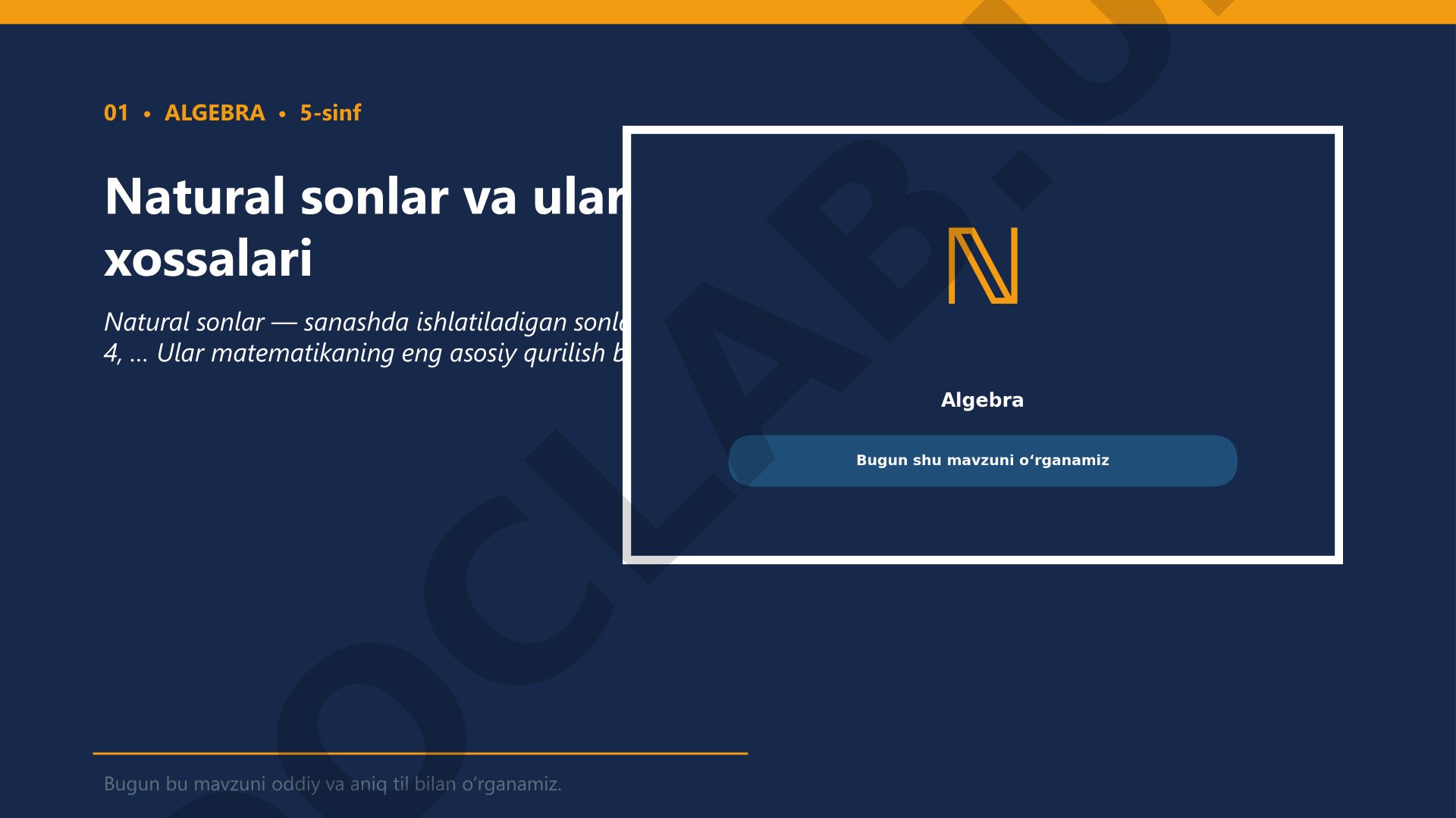 Natural sonlar va ularning xossalari