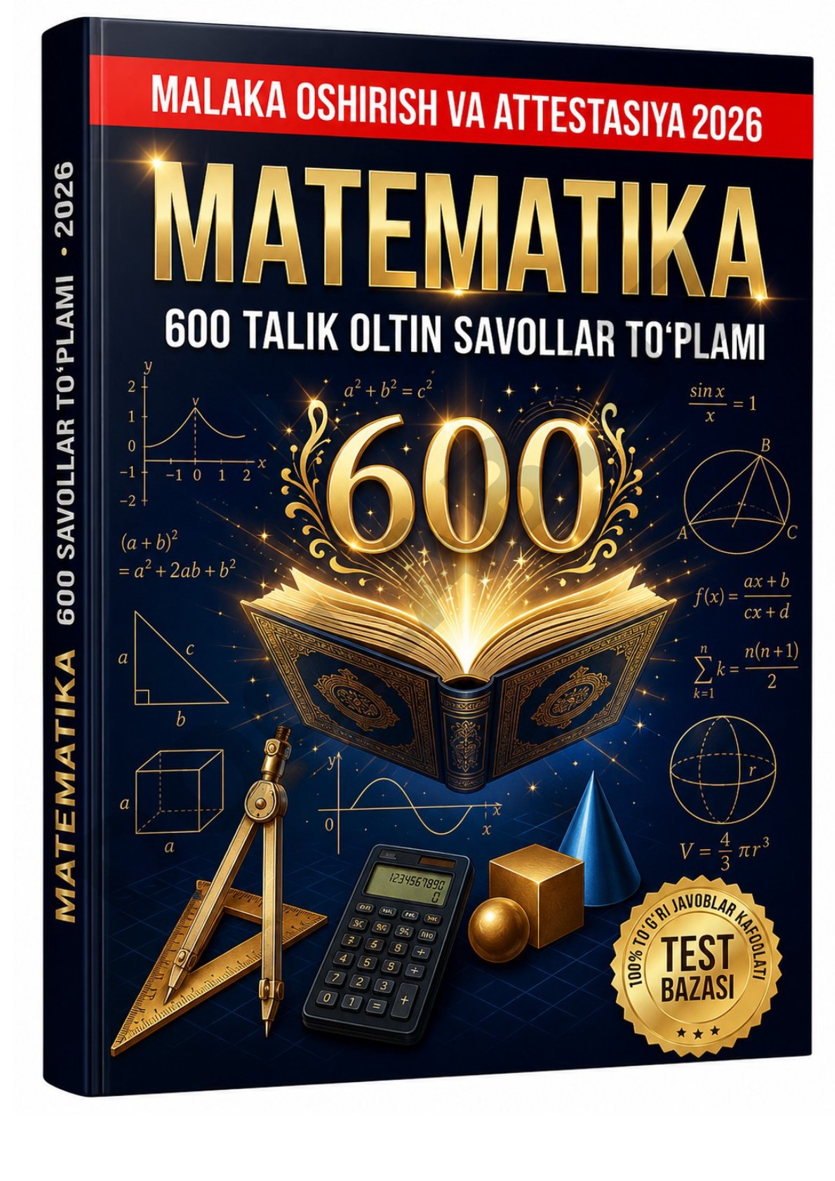 2027-yil matematika attestatsiyasi: Modulli tenglamalar bo'yicha 600 test
