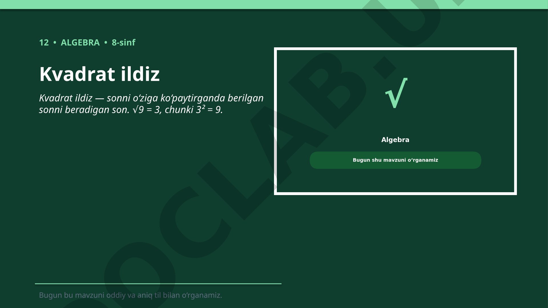Kvadrat ildiz