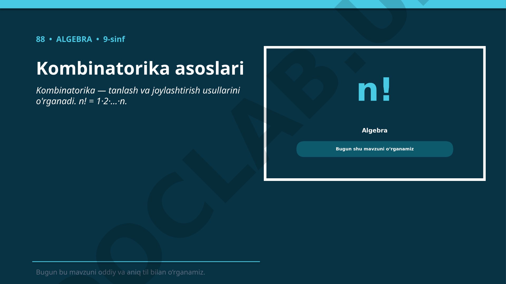 Kombinatorika asoslari