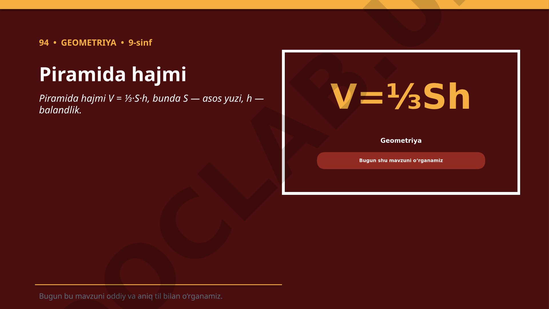 Piramida hajmi