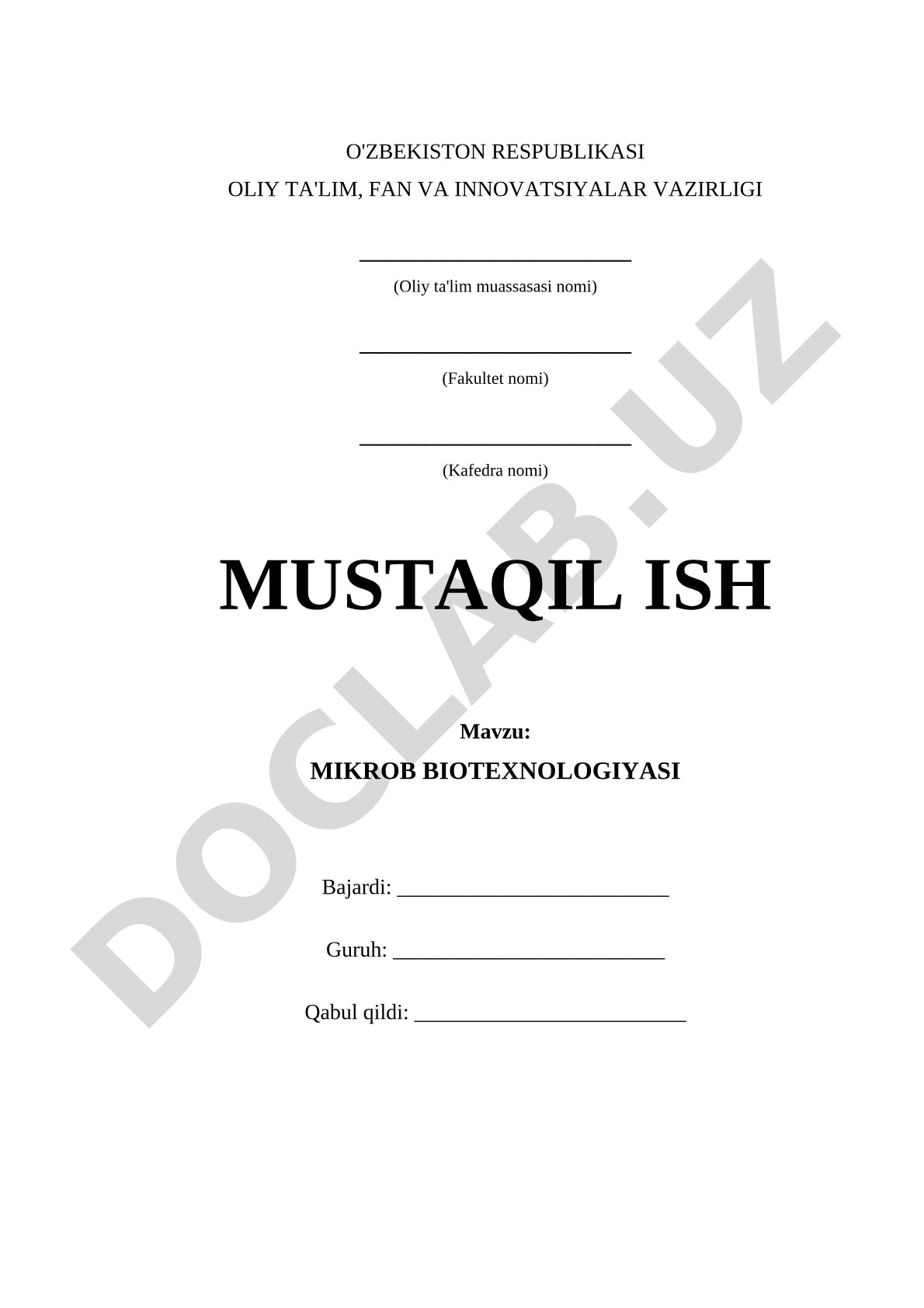 Mikrob biotexnologiyasi