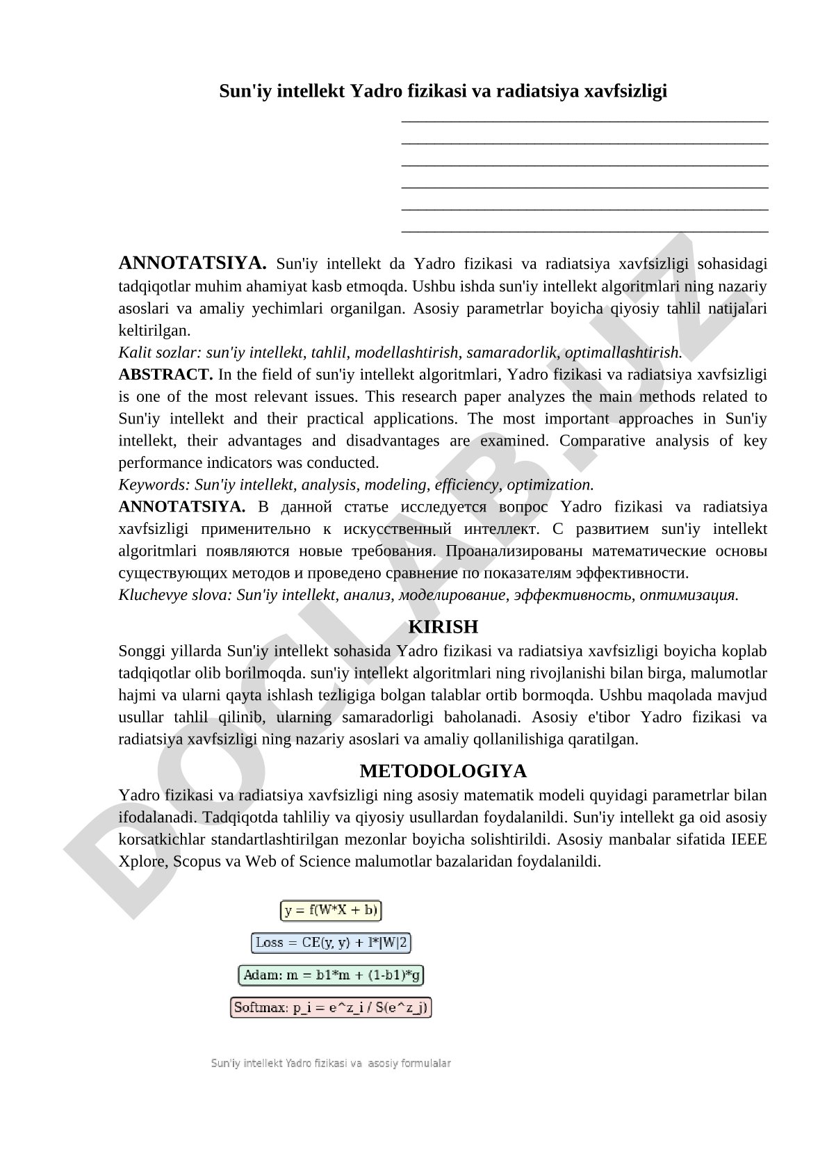 Sun'iy intellekt Yadro fizikasi va radiatsiya xavfsizligi