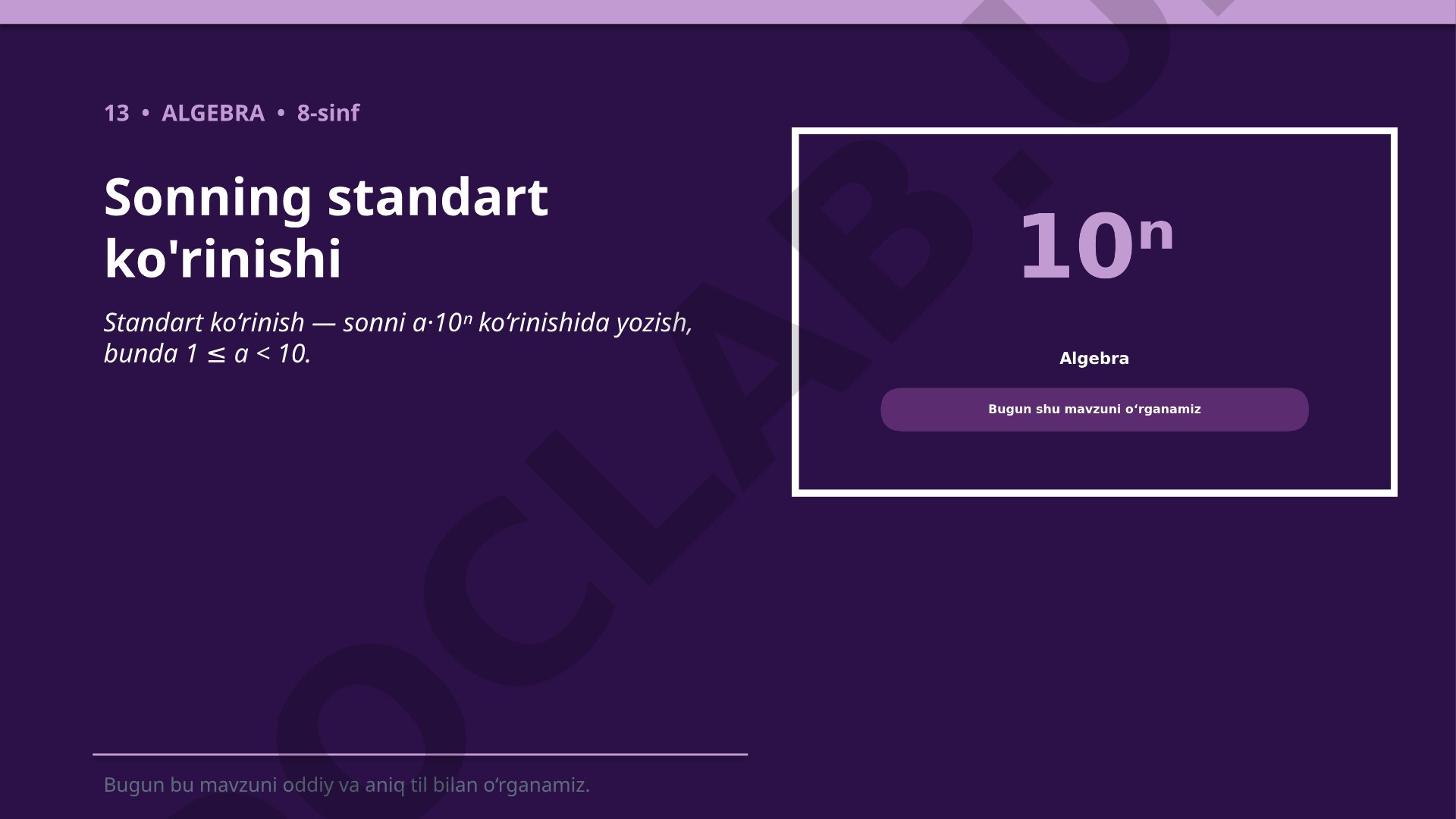 Sonning standart ko'rinishi