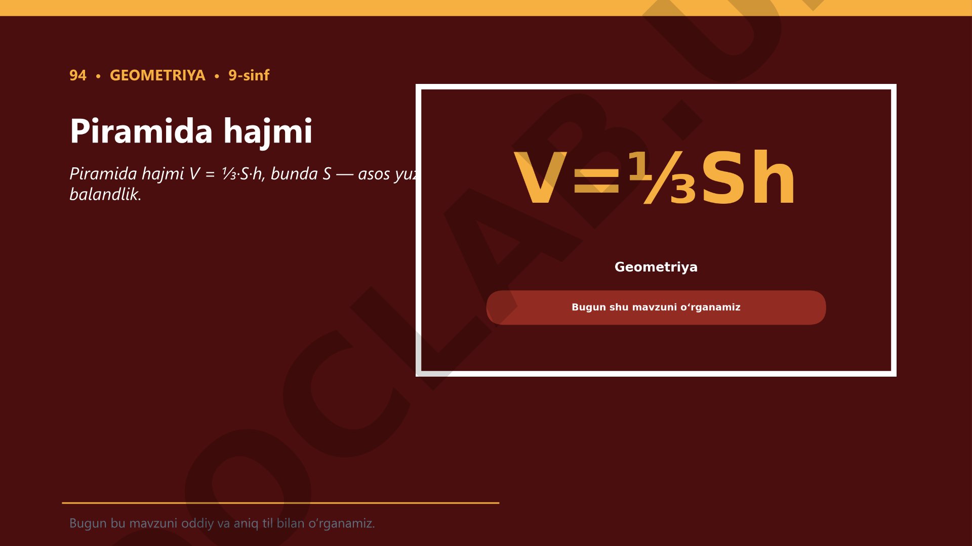 Piramida hajmi