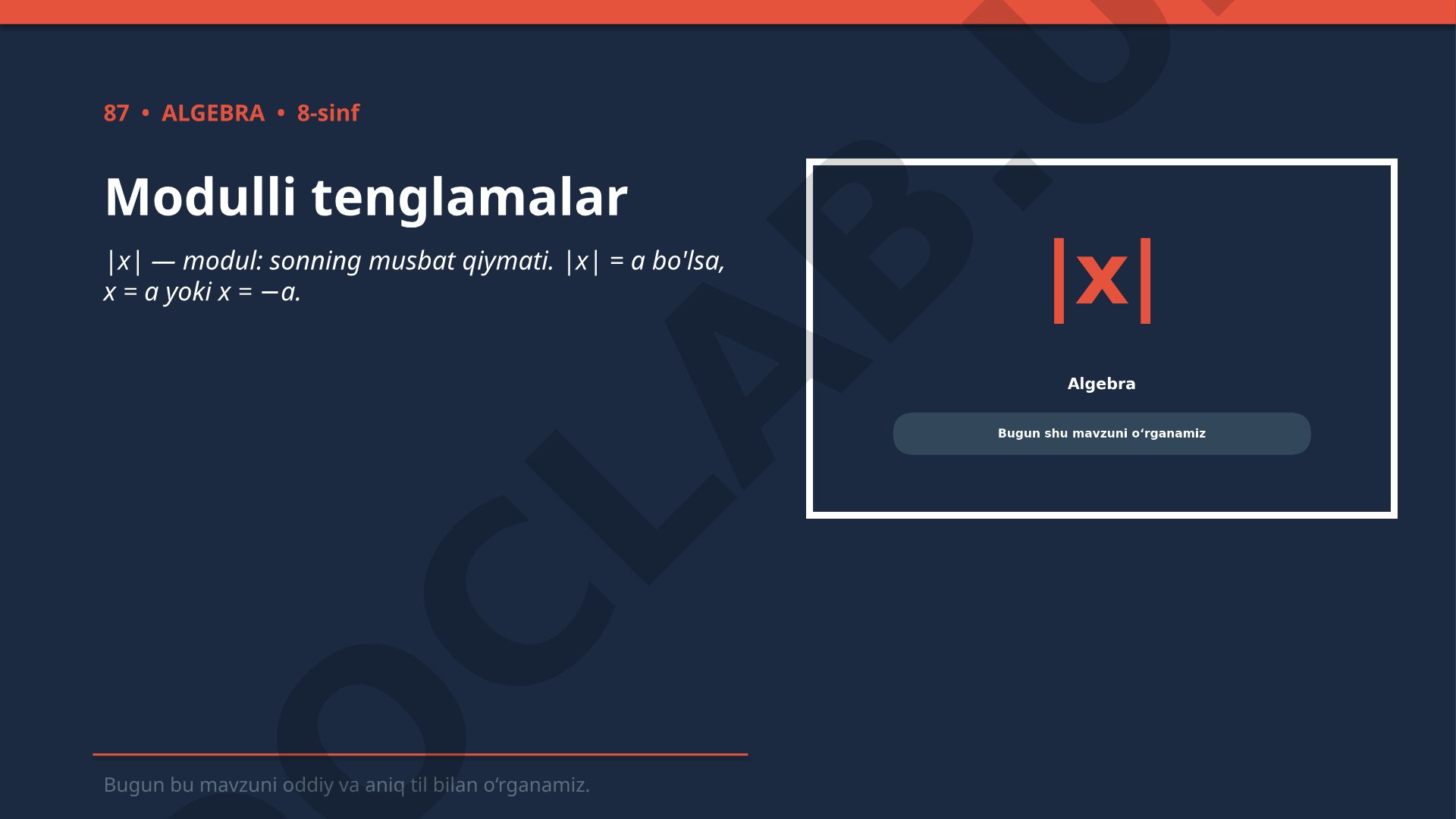Modulli tenglamalar
