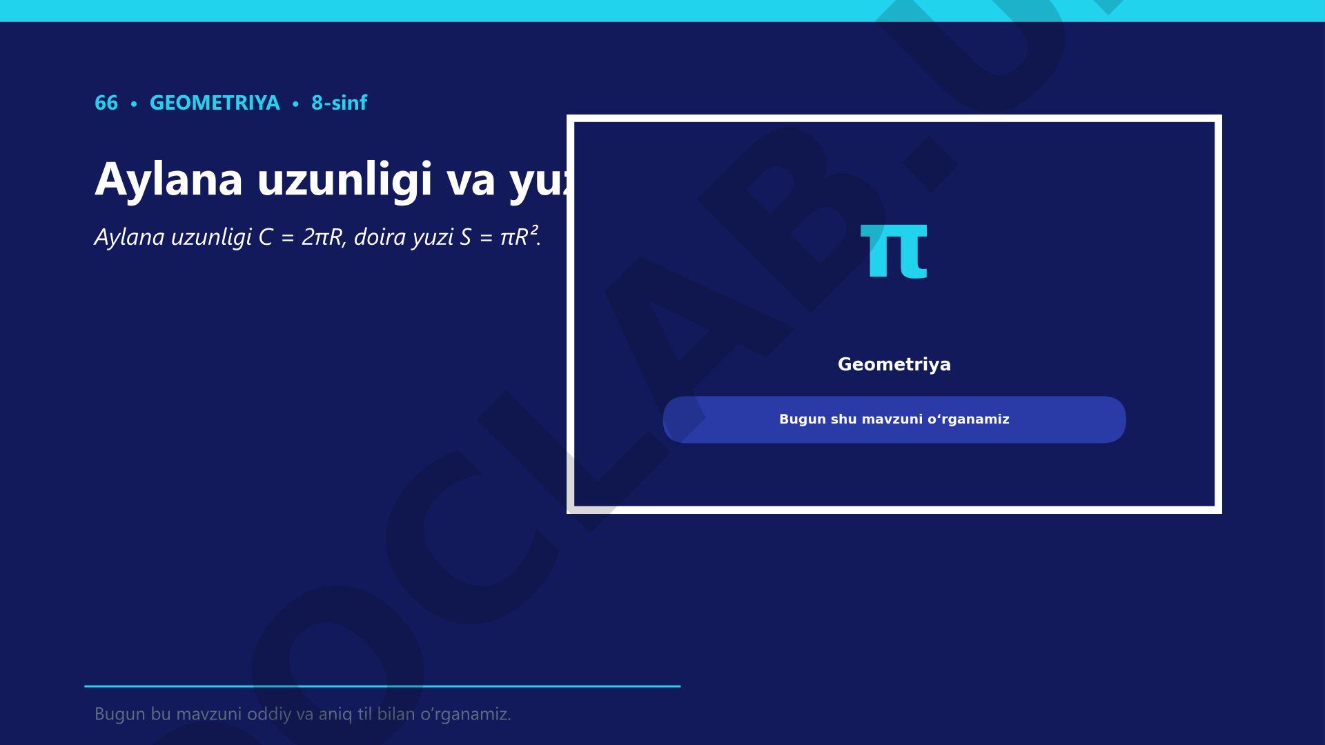 Aylana uzunligi va yuzi