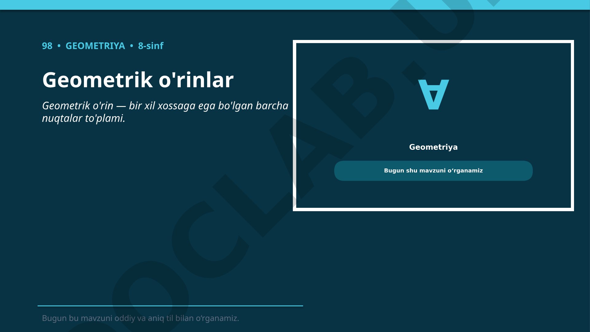 Geometrik o'rinlar
