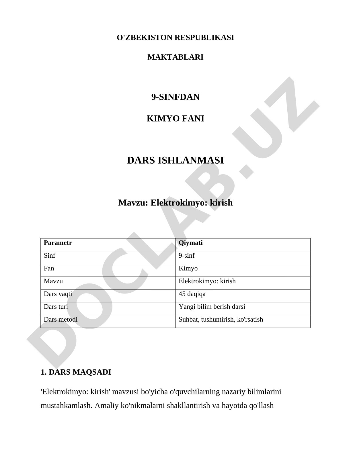 Elektrokimyo: kirish
