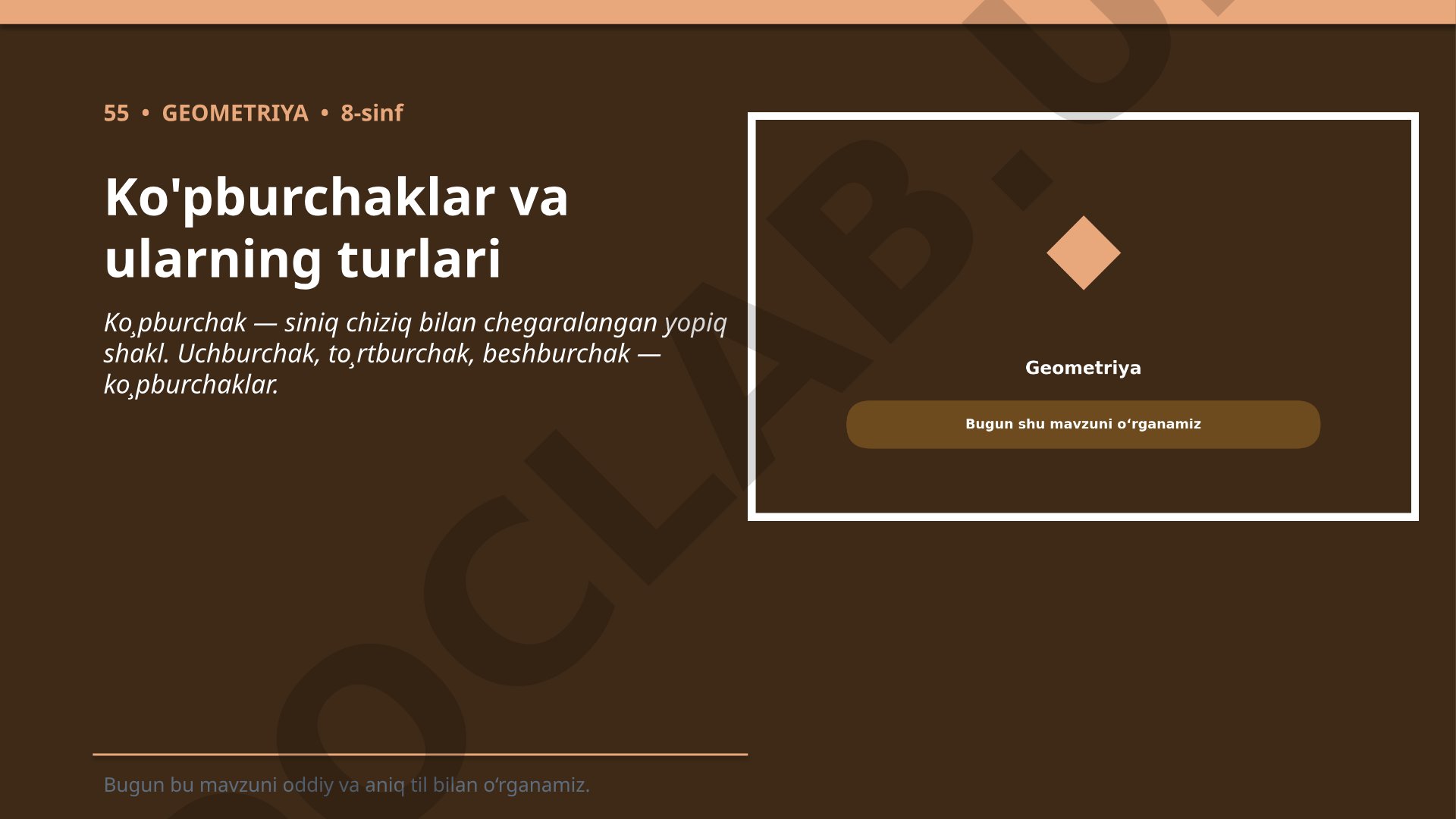 Ko'pburchaklar va ularning turlari
