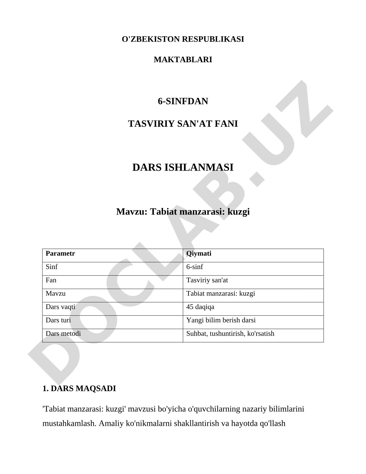 Tabiat manzarasi: kuzgi