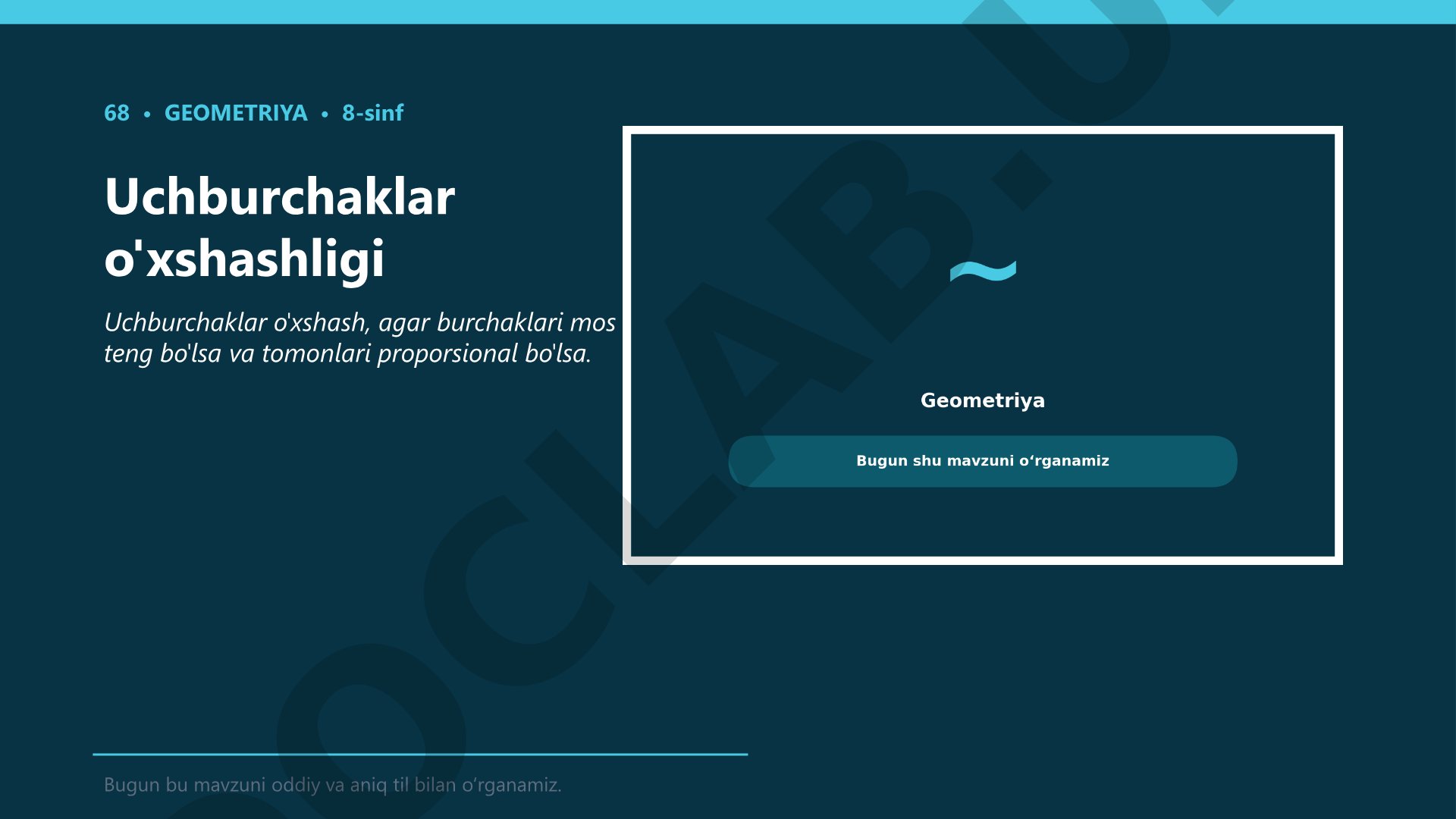 Uchburchaklar o'xshashligi