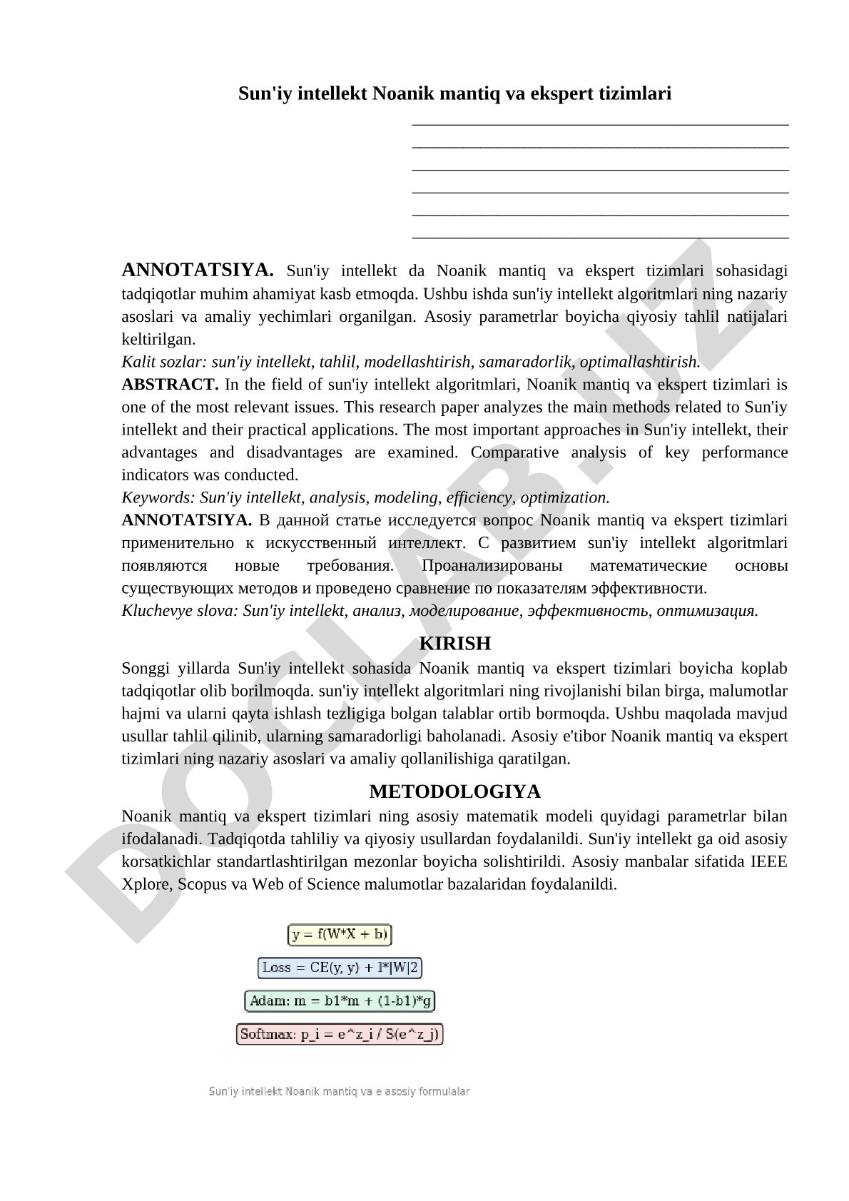 Sun'iy intellekt Noanik mantiq va ekspert tizimlari