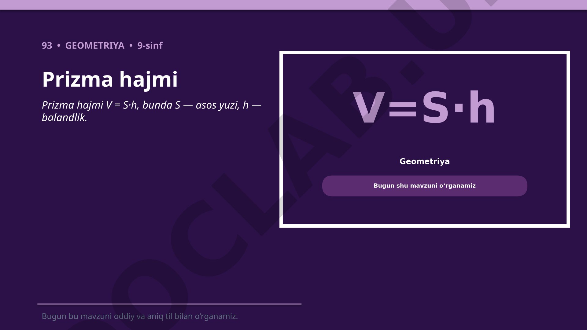 Prizma hajmi