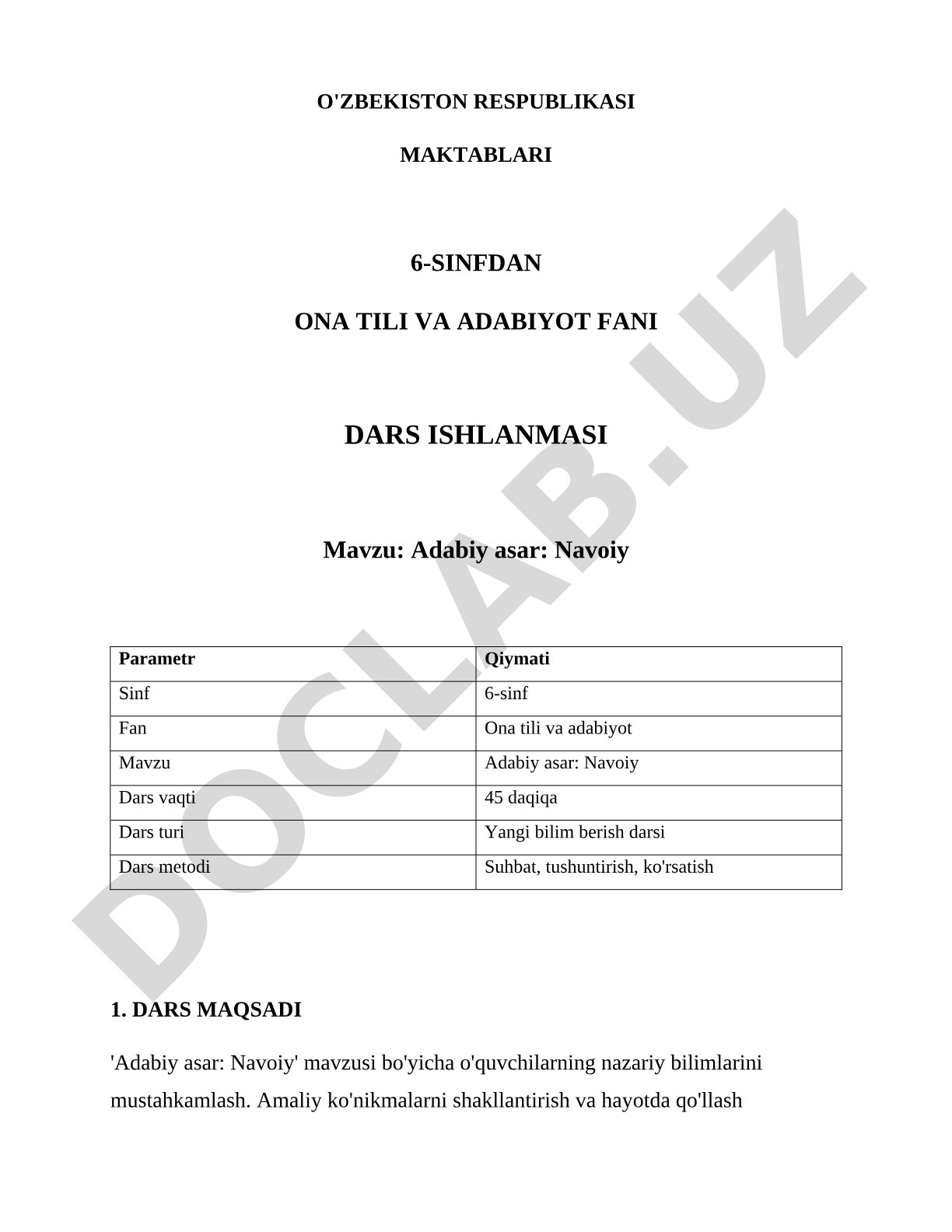 Adabiy asar: Navoiy