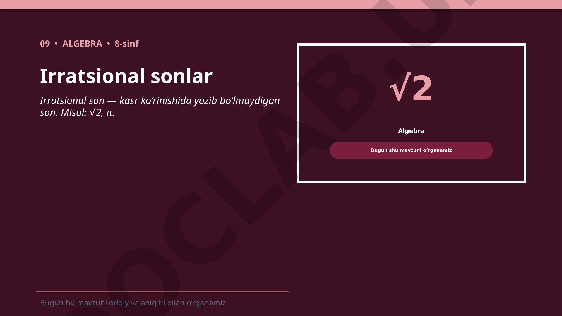 Irratsional sonlar