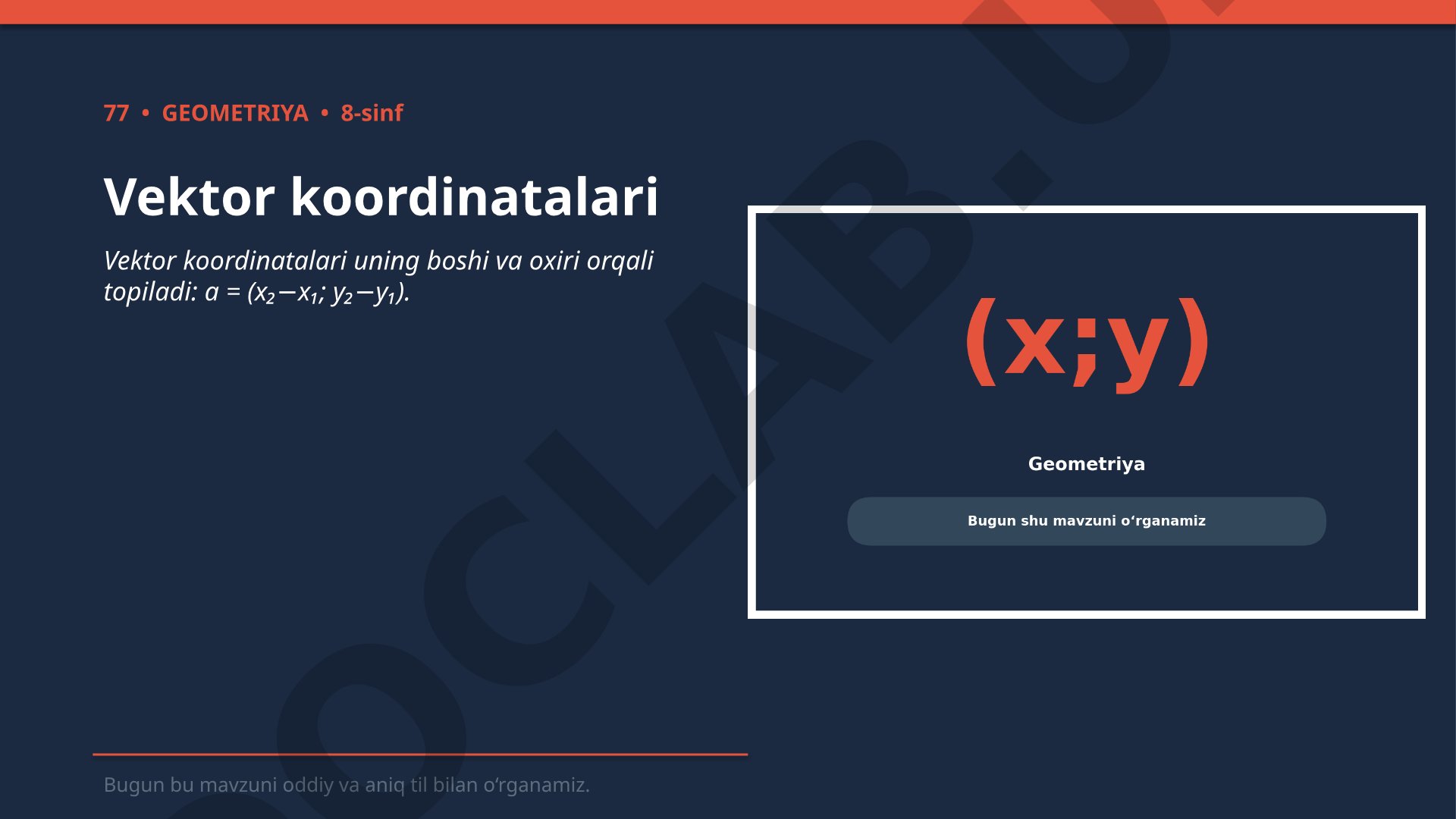 Vektor koordinatalari