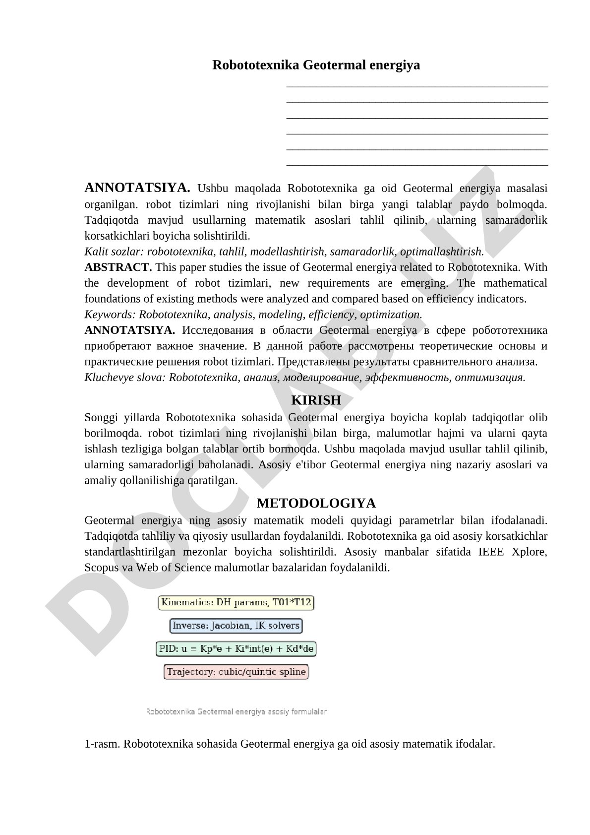 Robototexnika Geotermal energiya
