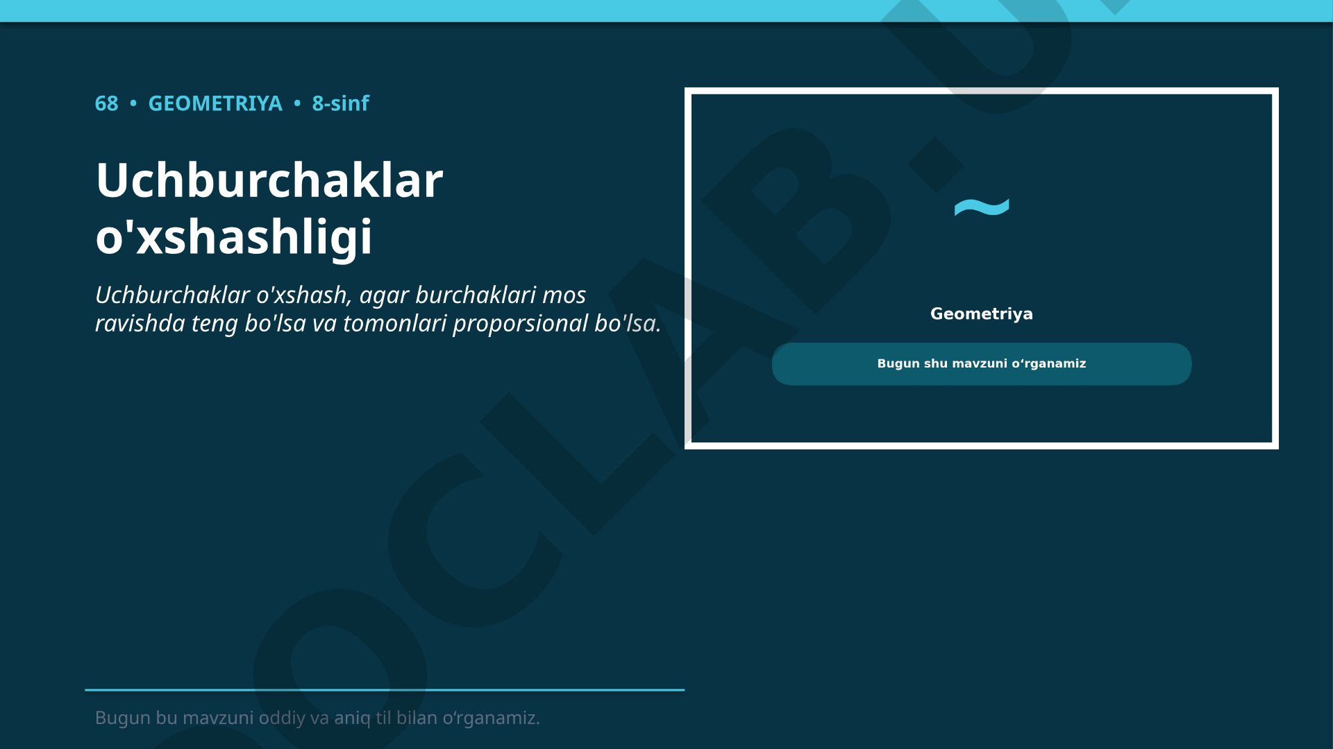 Uchburchaklar o'xshashligi