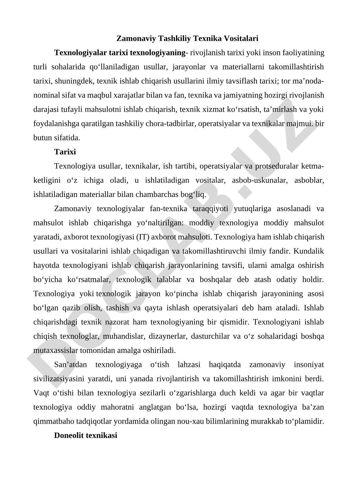Zamonaviy tashkiliy texnika vositalari texnologiyalari tarixi