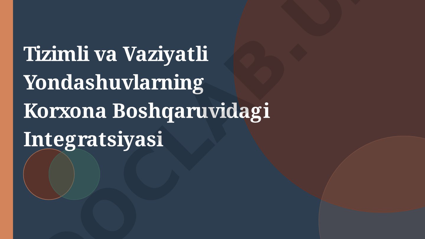 Tizimli va Vaziyatli Yondashuvlarning Korxona Boshqaruvidagi Integratsiyasi