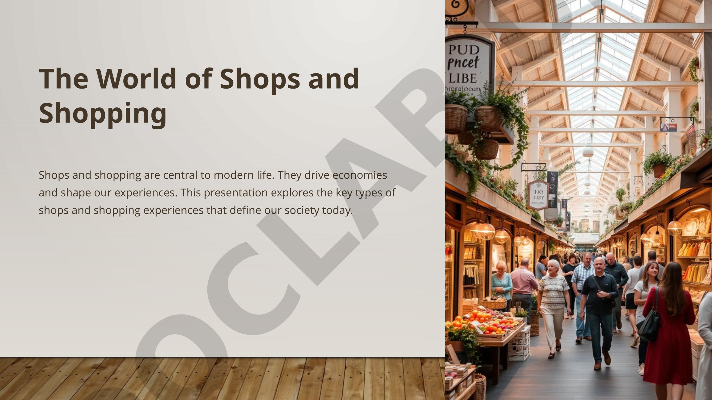 The World of Shops and Shopping