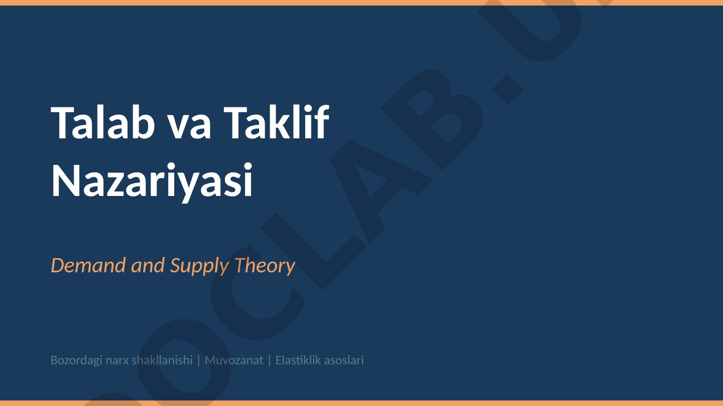 Talab va Taklif Nazariyasi