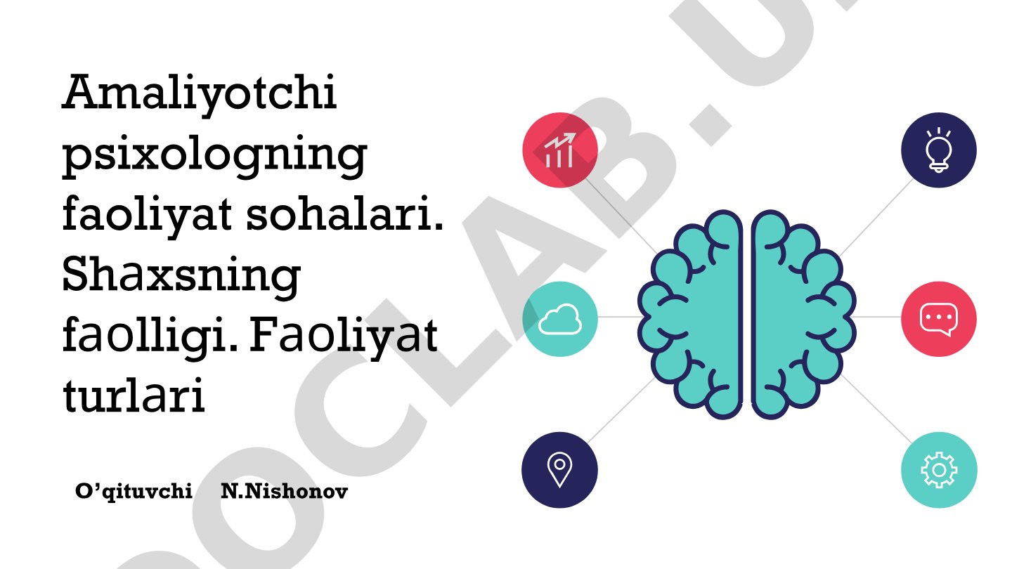 Amaliyotchi psixologning faoliyat sohalari. Shaxsning faolligi. Faoliyat turlari