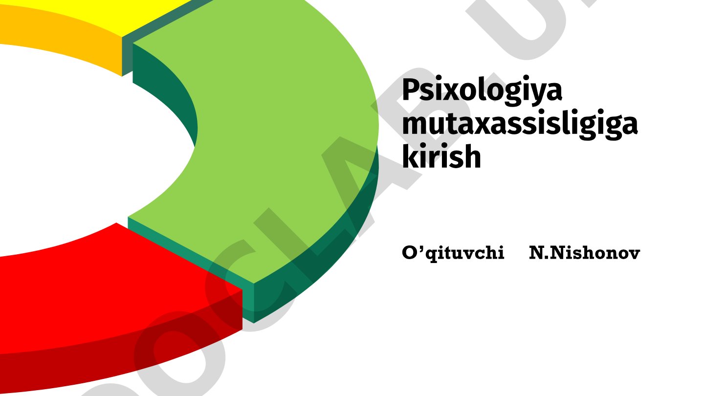 Psixologiya mutaxassisligiga kirish