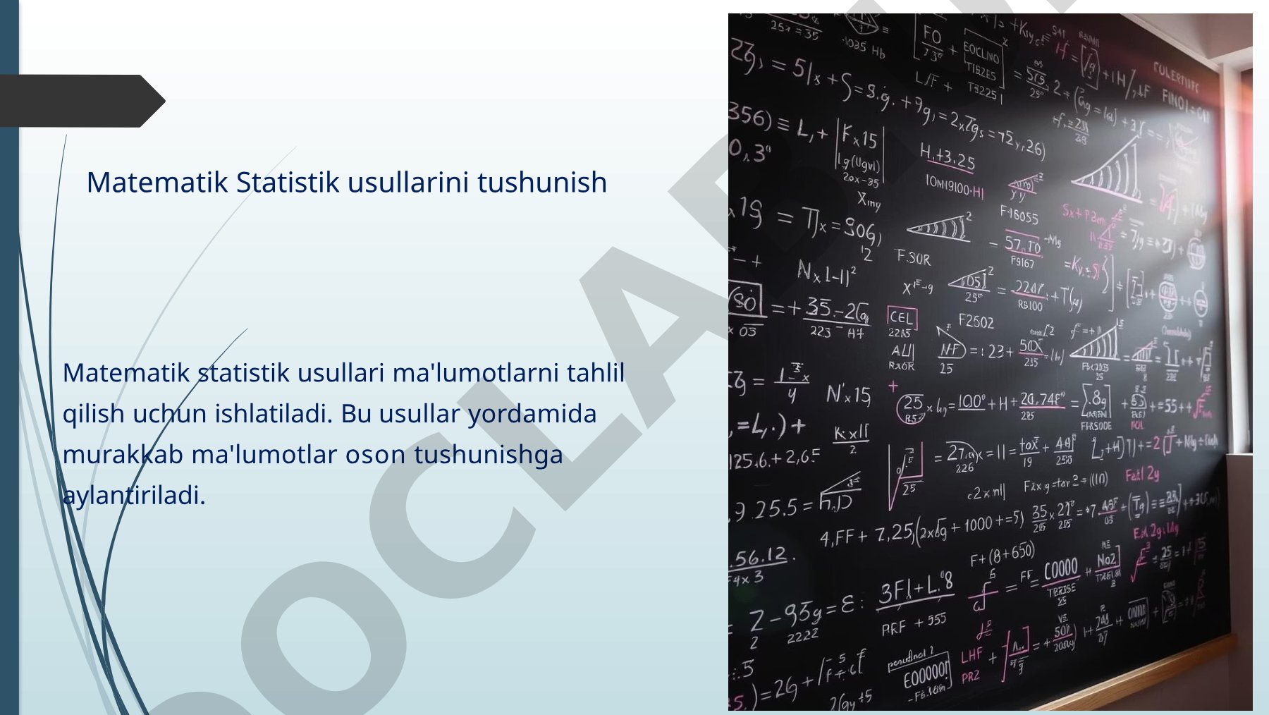 Tarix, Matematik Statistik Usullarini Tushunish
