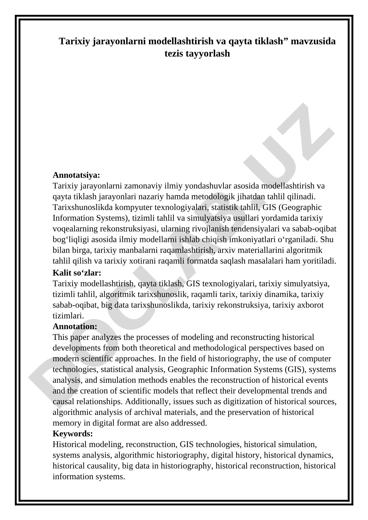 Tarix. Tarixiy_jarayonlarni_modellashtirish_va_qayta_tiklash”_mavzusida