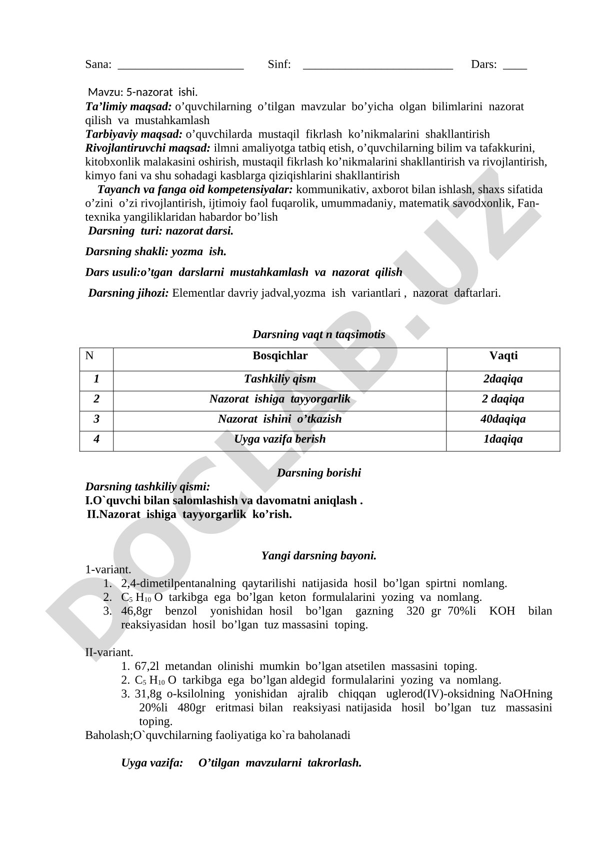 5-nazorat ishi