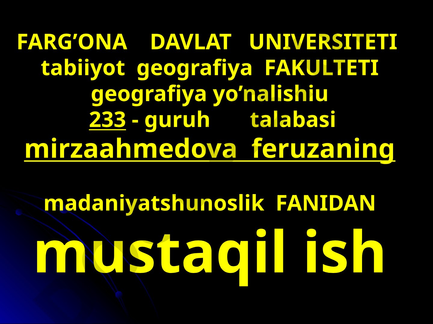 QADIMGI SHARQ TAFFAKURINING O’ZIGA XOSLIGI VA ANTIK MADANIYAT