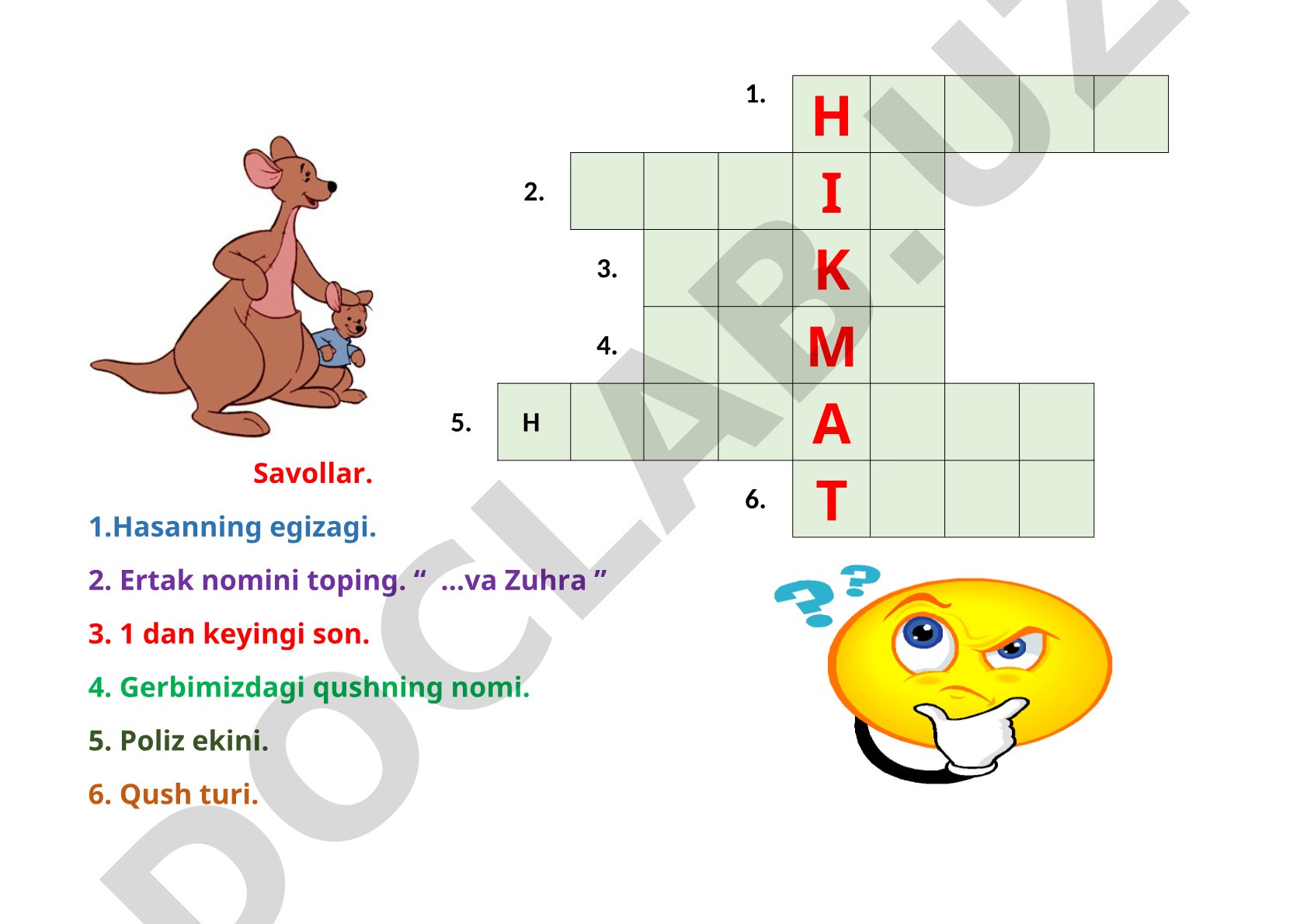 Hikmatlar savollari