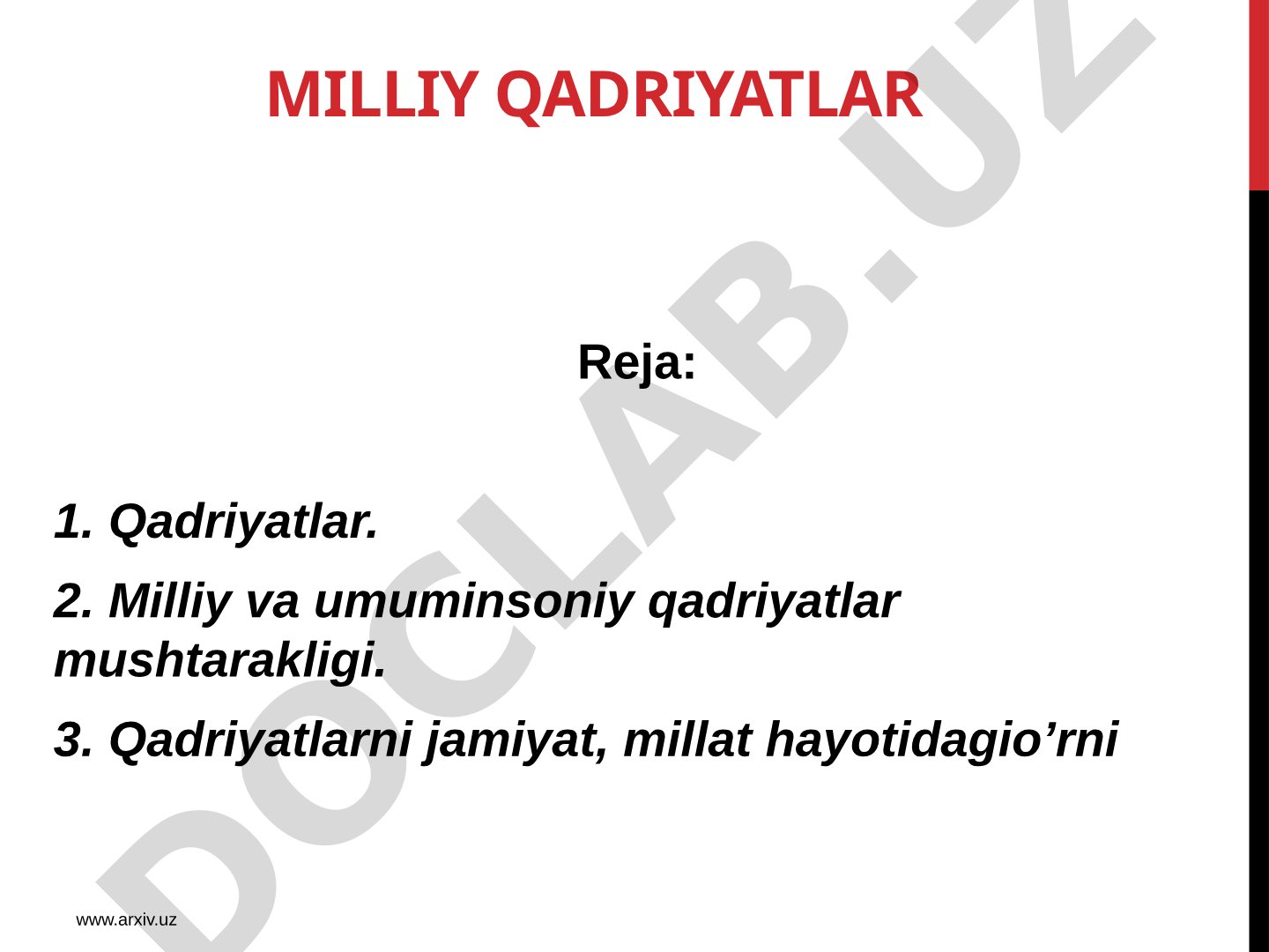 Milliy qadriyatlar