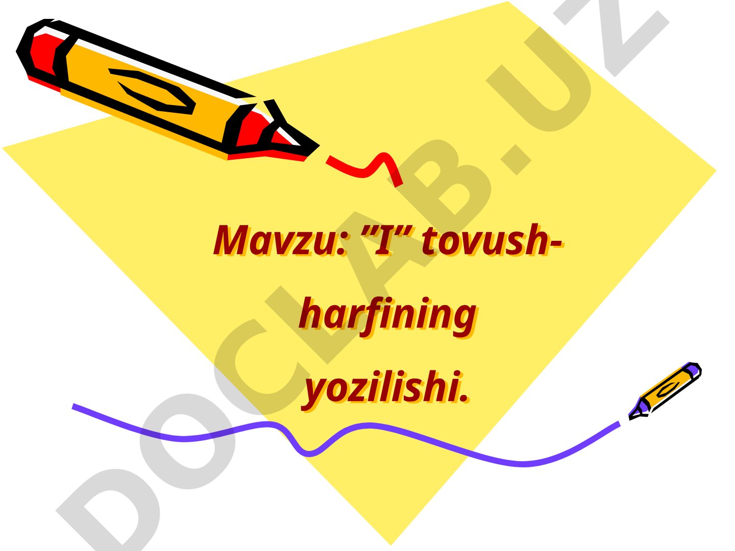 I tovush-harfining yozilishi