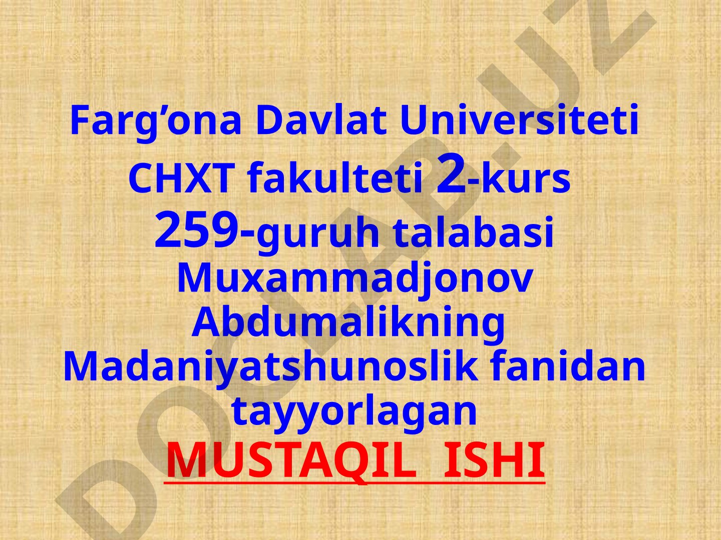 Mustaqillik yillarida ma'naviyat va ma'rifatga bo'lgan e'tiborni tubdan o'zgarishi