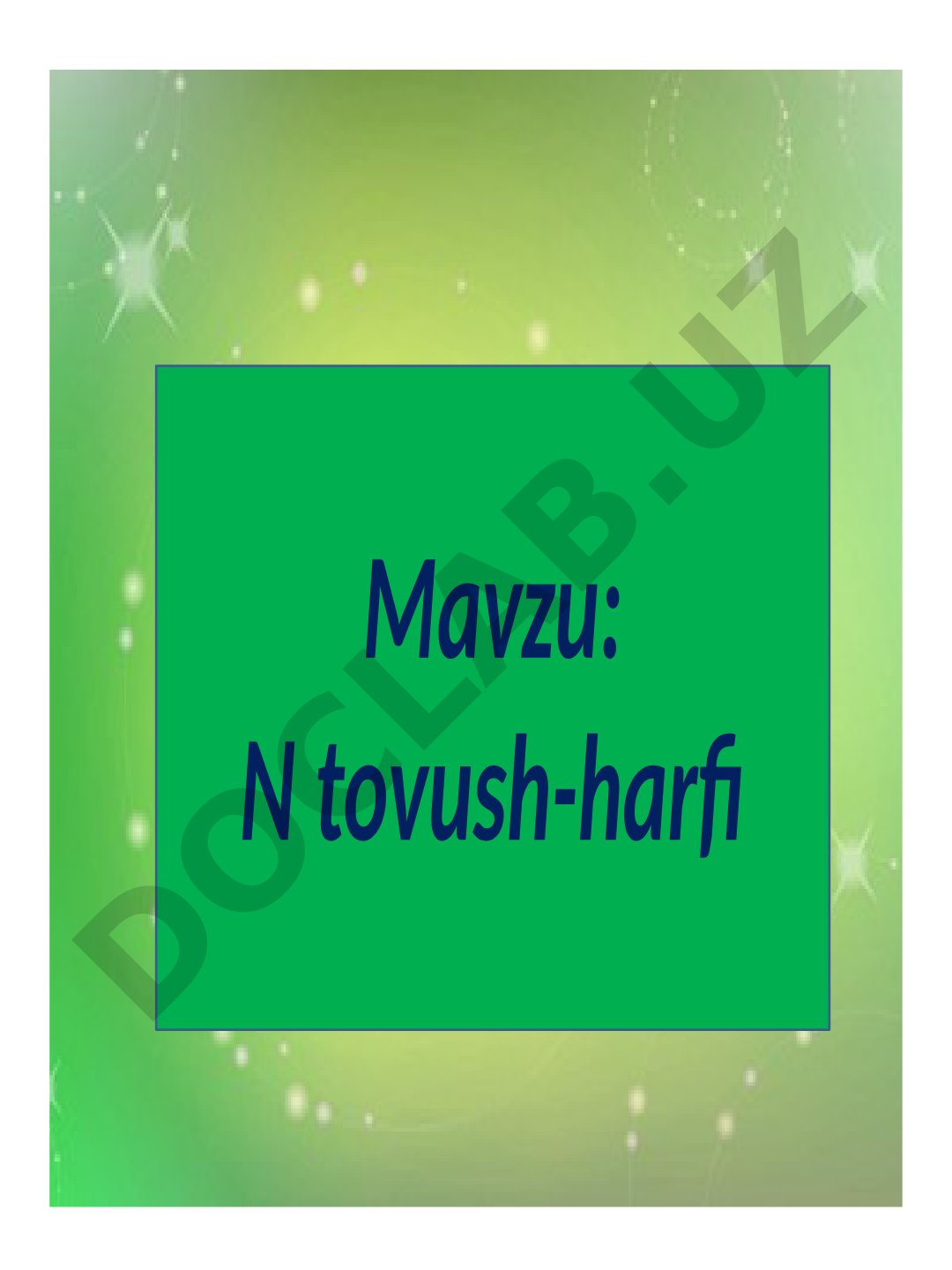 N tovush-harfi