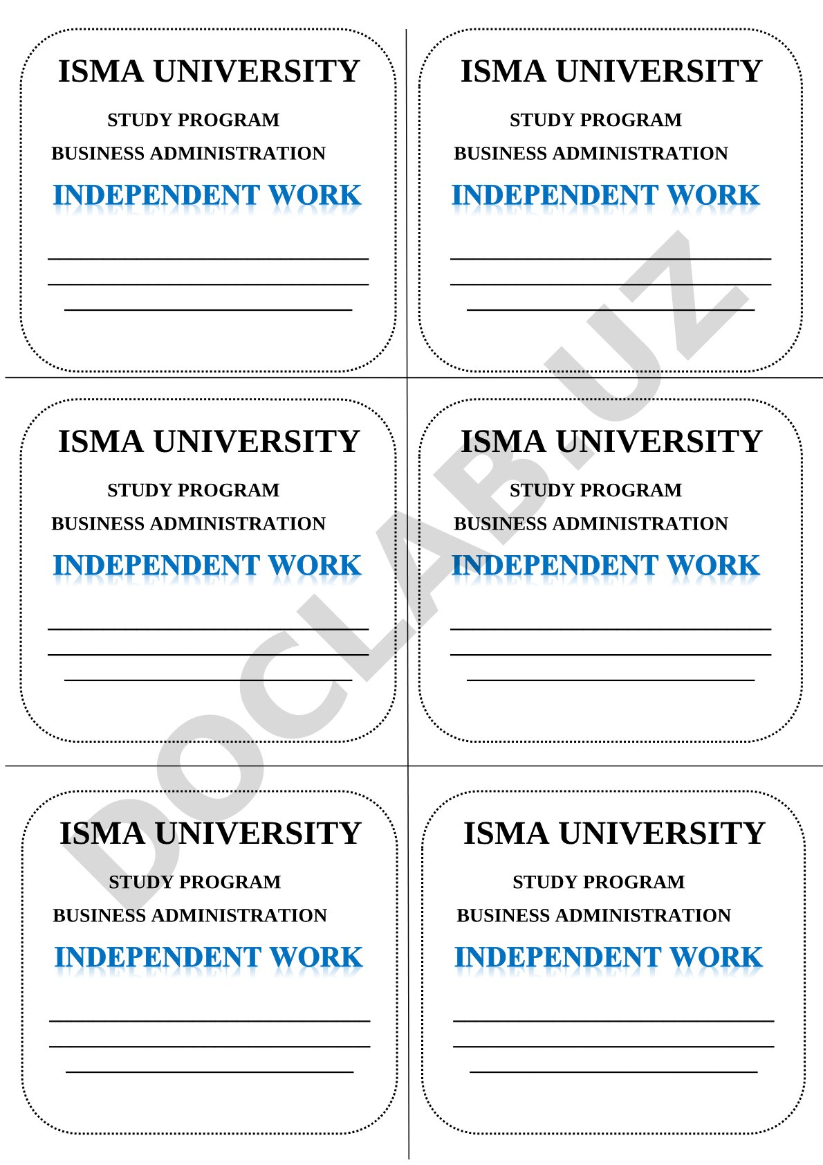 ISMA University Business Administration Study Program