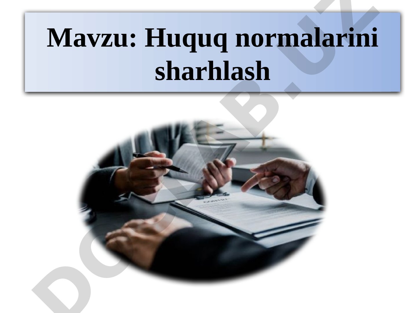 Huquq normalarini sharhlash