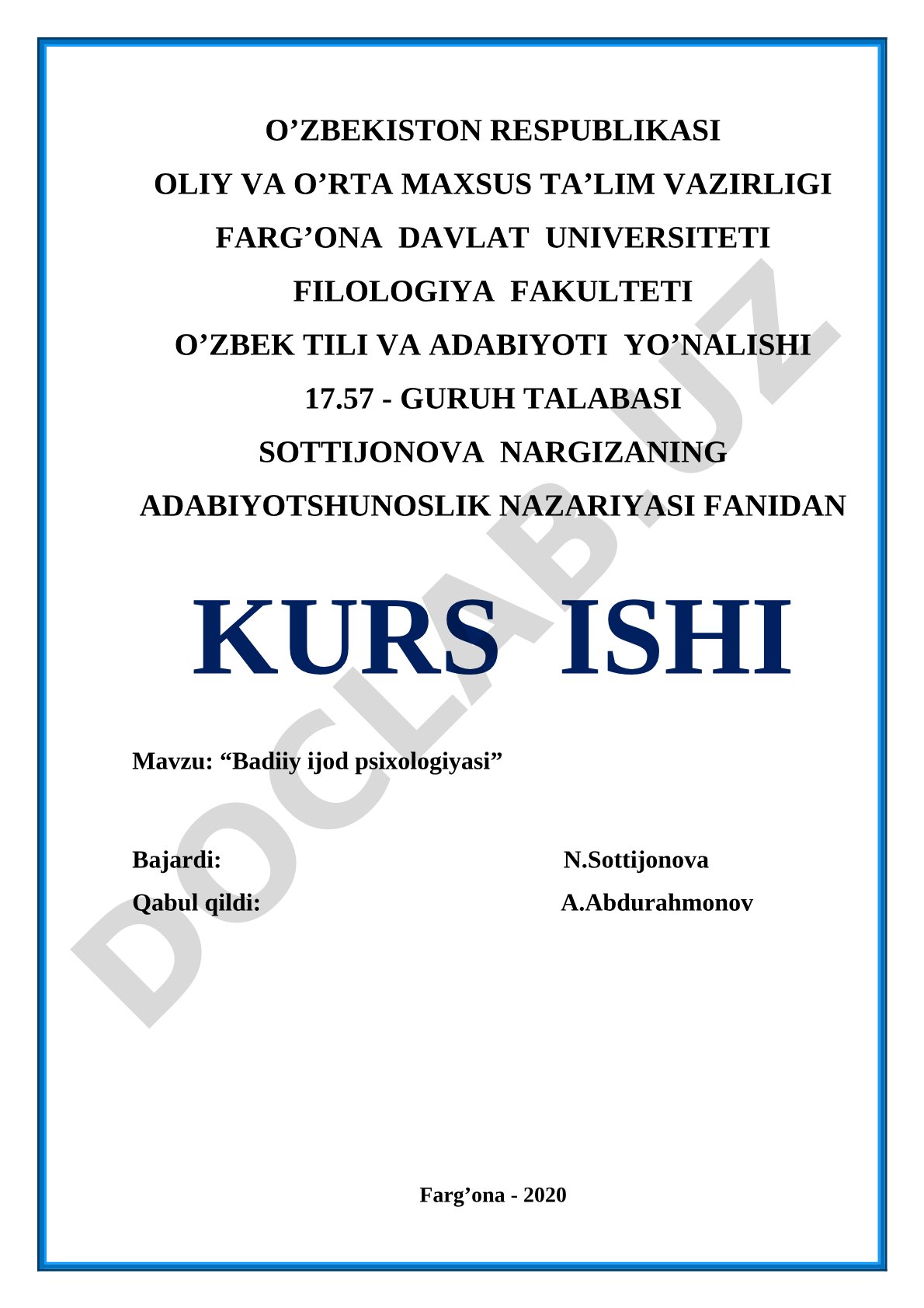 Badiiy ijod psixologiyasi