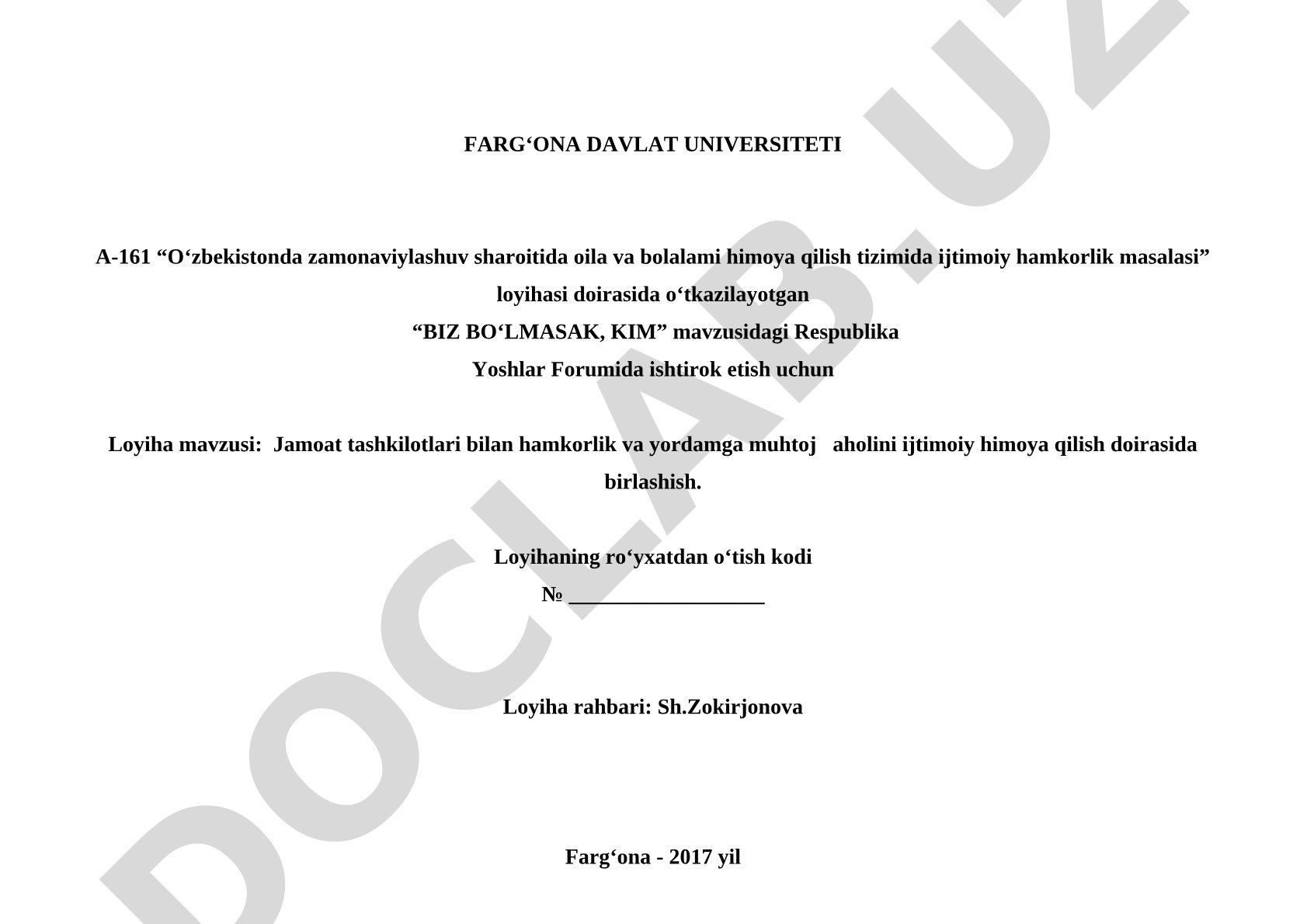 Jamoat tashkilotlari bilan hamkorlik va yordamga muhtoj aholini ijtimoiy himoya qilish doirasida birlashish