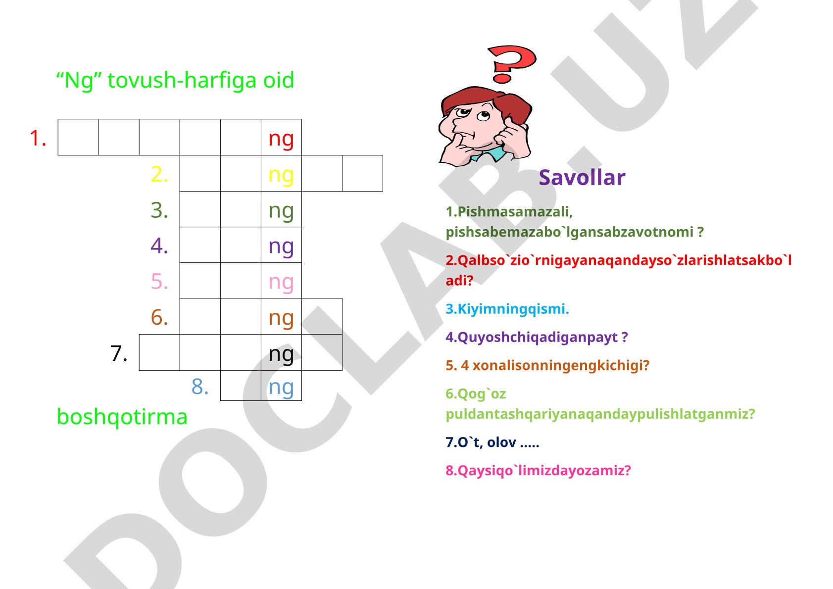Ng tovush-harfiga oid boshqotirma