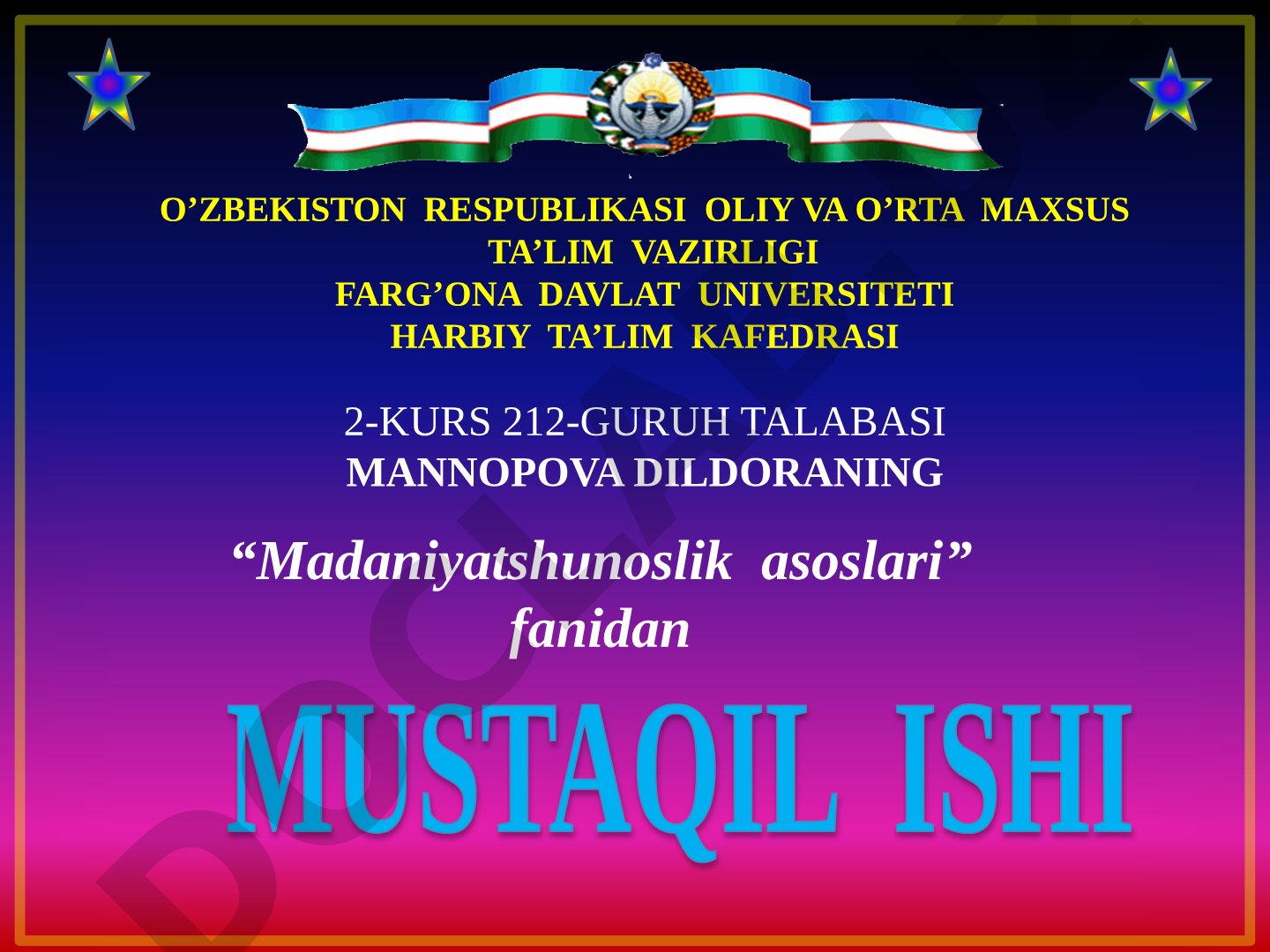 Uyg’onish davri tushunchasi. Markaziy Osiyo Rennessansi va uni davrlashtirish muammolari. Sharq allomalarini madaniyatni shakllantirishdagi o’rni va ahamiyati