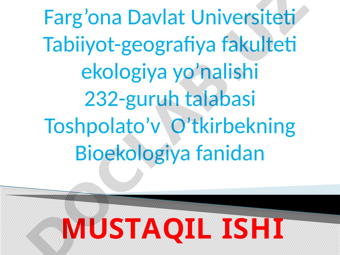 Biotsenozning asosiy tarkibiy qismlari