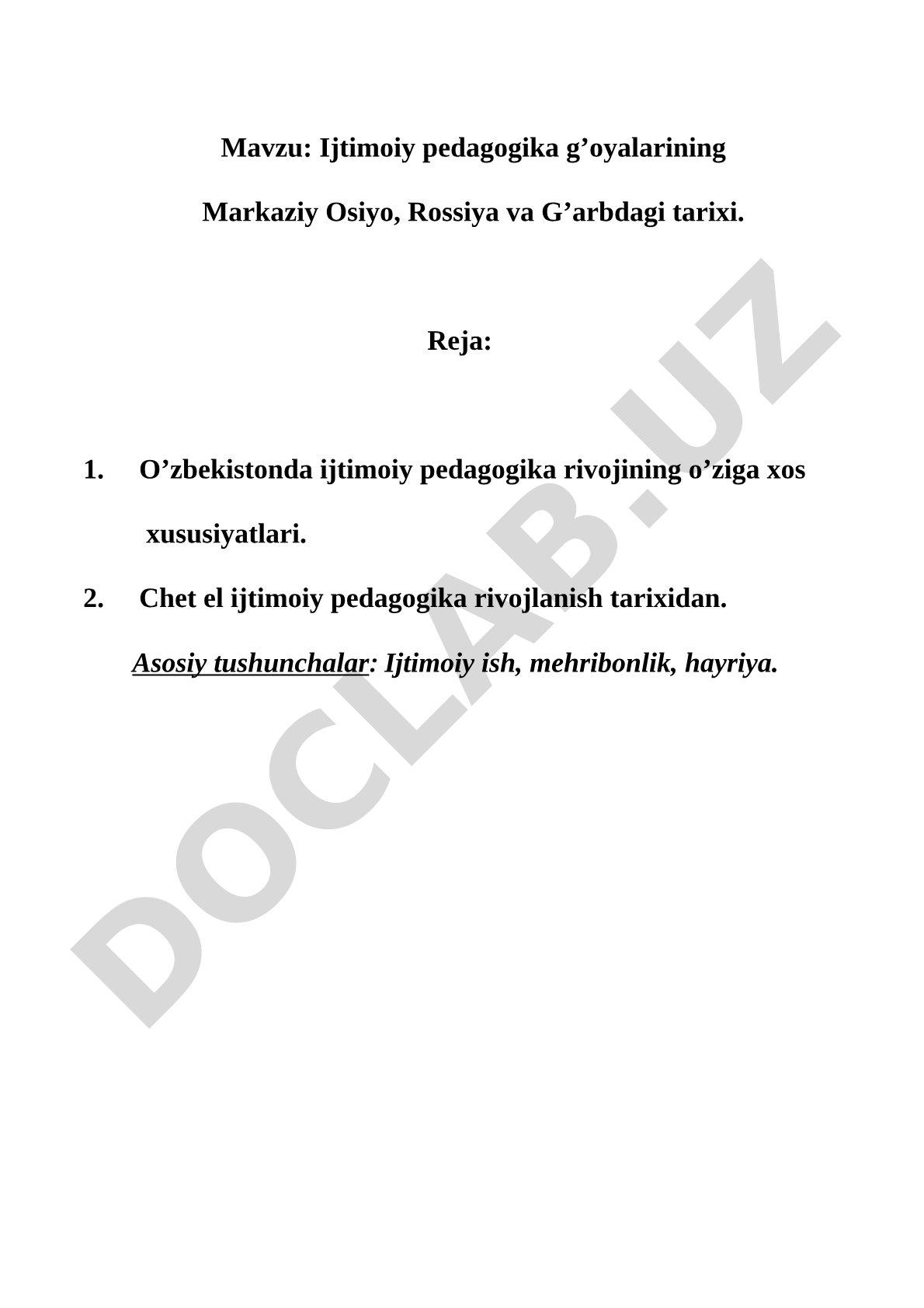 Ijtimoiy pedagogika g’oyalarining Markaziy Osiyo, Rossiya va G’arbdagi tarixi